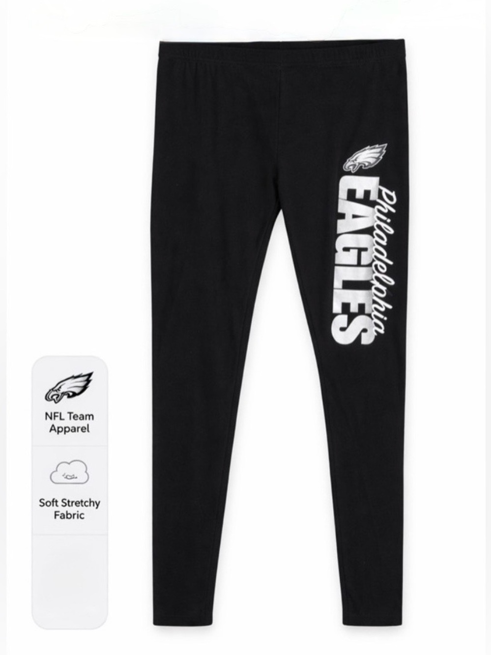Philadelphia Eagles Women’s Size L NFL Team Apparel Black Logo Sleep Pants - Picture 1 of 5